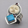 Tabra Bone Face with Turquoise Ring