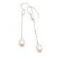 Pearl Long Drop Sterling Silver Earrings
