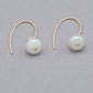 Cream Colored Button Pearl 14k Gold Fill Earrings