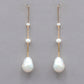 Tier Cream-Colored Pearl Earrings Gold