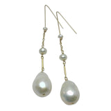Tier Cream-Colored Pearl Earrings