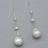 Tier Cream-Colored Pearl Earrings
