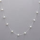 Floating Pearl Delicate Necklace Sterling Silver