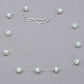 Floating Pearl Delicate Necklace Sterling Silver