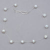 Floating Pearl Delicate Necklace Sterling Silver