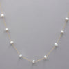 Floating Pearls Delicate Necklace 14k Gold Fill Chain