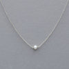 Tiny Pearl Sterling Silver Necklace