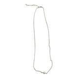 Tiny Pearl Sterling Silver Necklace