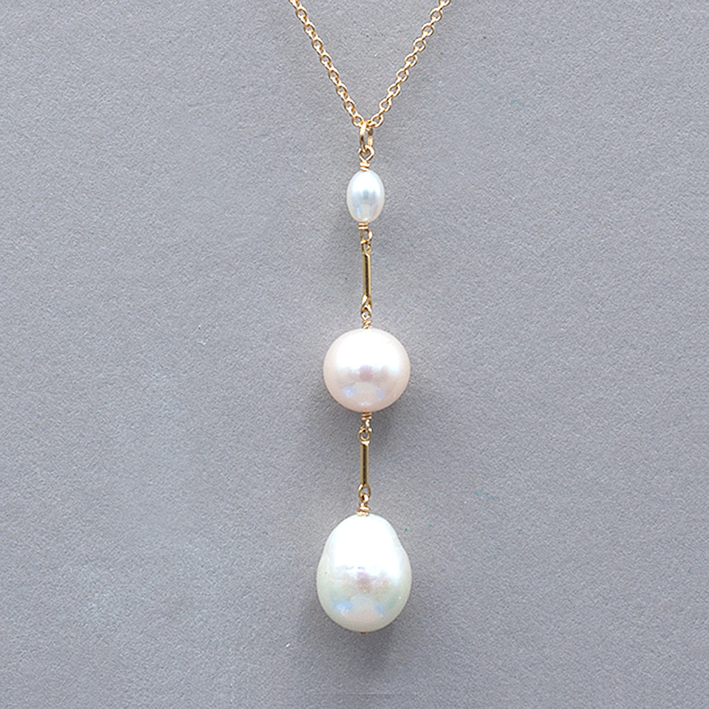 Tier Pearl 14k Gold Fill Necklace