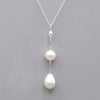 Baroque Pearl Tier Necklace Sterling Silver