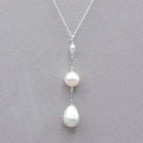 Baroque Pearl Tier Necklace Sterling Silver