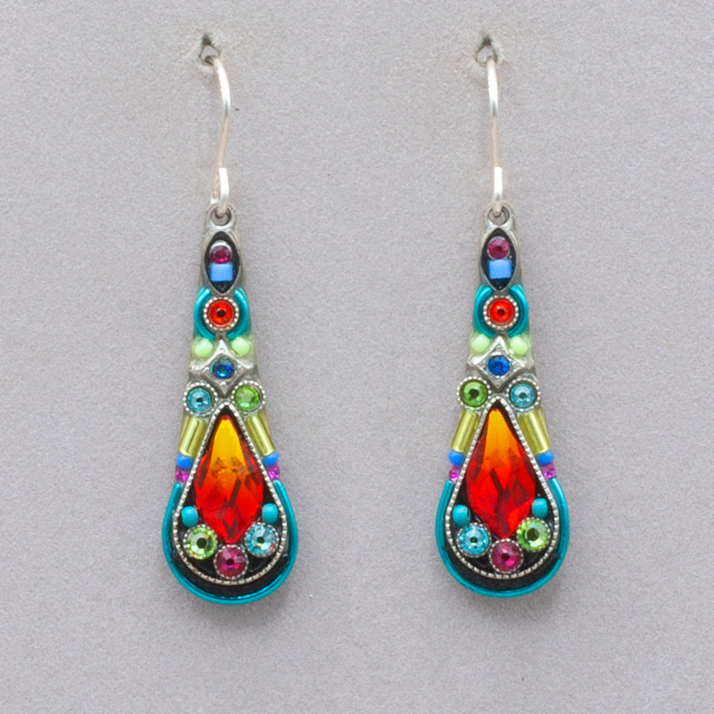 Firefly Long Drop Earrings - Multicolor