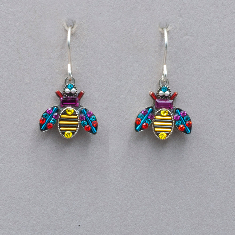 Firefly Queen Bee Earrings - Multicolor