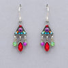Firefly Checkerboard Triangle Earrings with Drops