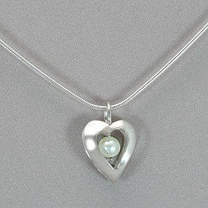 Jim Kelly Open Heart and Pearl Pendant