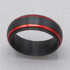 Italgem Red IP Carbon Fiber Ring