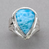 Jim Kelly Teardrop Larimar Ring
