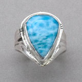 Jim Kelly Teardrop Larimar Ring
