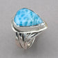 Jim Kelly Teardrop Larimar Ring