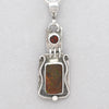 Jim Kelly Created Opal and Garnet Pendant