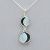 Acleoni Mother of Pearl and Black Onyx Moon Pendant