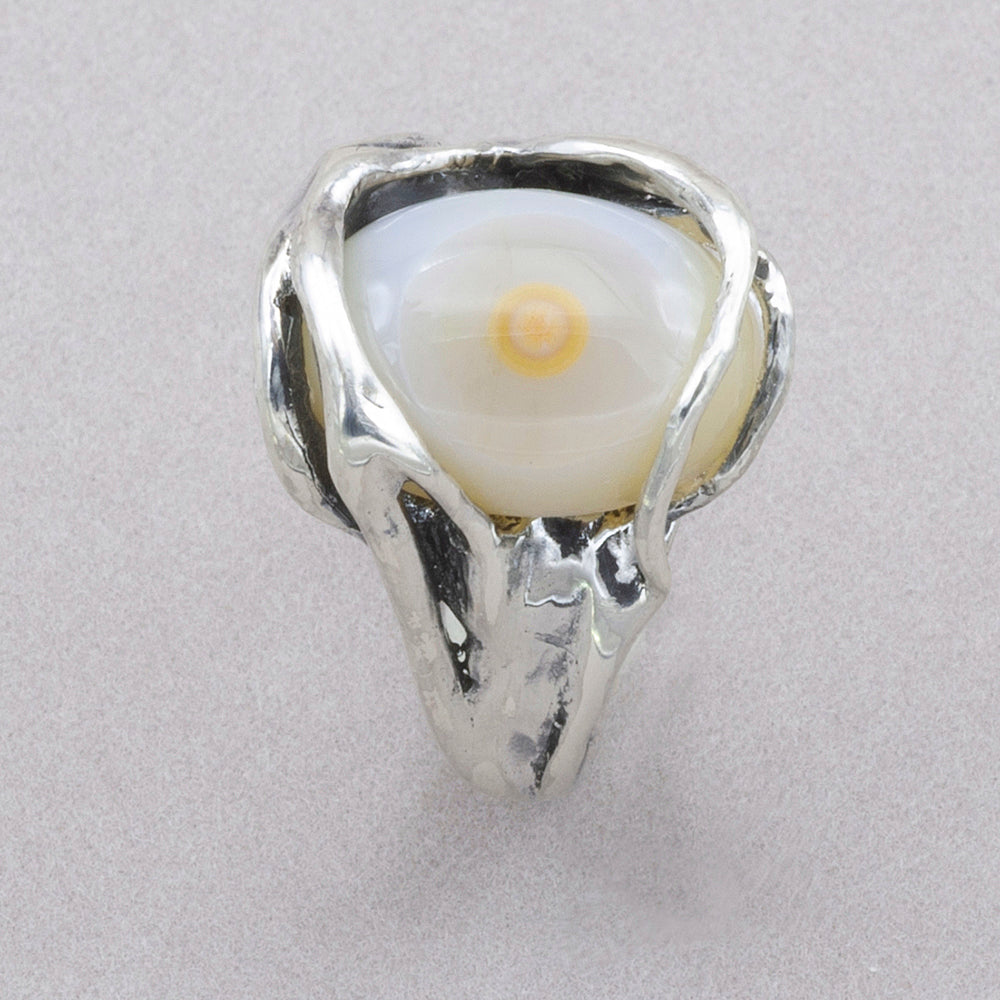 Ocean Jasper "Eye" Sterling Silver Ring