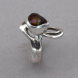 Jim Kelly Fire Agate Ring