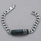 Italgem Carbon Fiber ID Stainless Steel Curb Link Bracelet