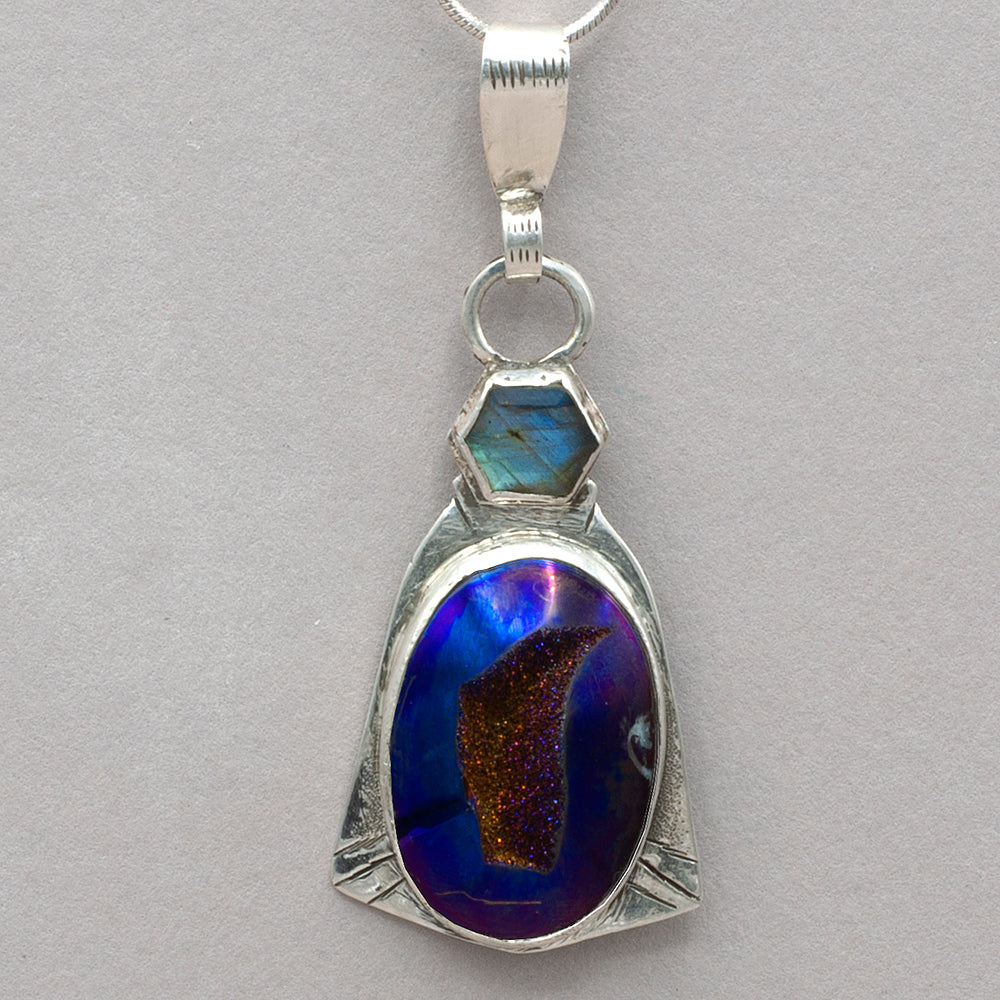 Jim Kelly Titanium Treated Purple Druzy Pendant