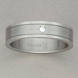 Italgem Stainless Steel with White CZ Ring